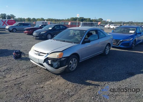 2003 Honda Civic Lx z USA, uszkodzony, nr VIN 1HGEM21563L081137